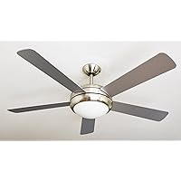 AireRyder Ursa Ceiling Fan with Lighting and Remote Control Satin Nickel Housing, 132 cm, 132 x 132 x 43 cm
