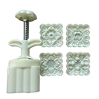 Square Mooncake Mold Mid-Autumn Festival Mooncake DIY Hand Pressure Fondant Decorations Tools Moon Cake Mold Mooncake Mold 75g Mooncake Maker Cookie Stamps Press For Baking Molds