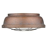 Golden Lighting 7312-FM CP Bartlett Flush Mount, 14