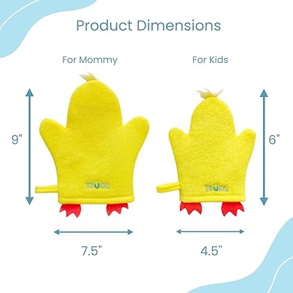 TruKid Bubble Podz & BubbleGlove Bundle - Includes 2-Set of Bath Wash Gloves for Parent & Child, Bubble Bath Pods Eucalyptus 10ct, Baby Bath Essentials, Gentle for Sensitive Skin of Kids, Toddlers