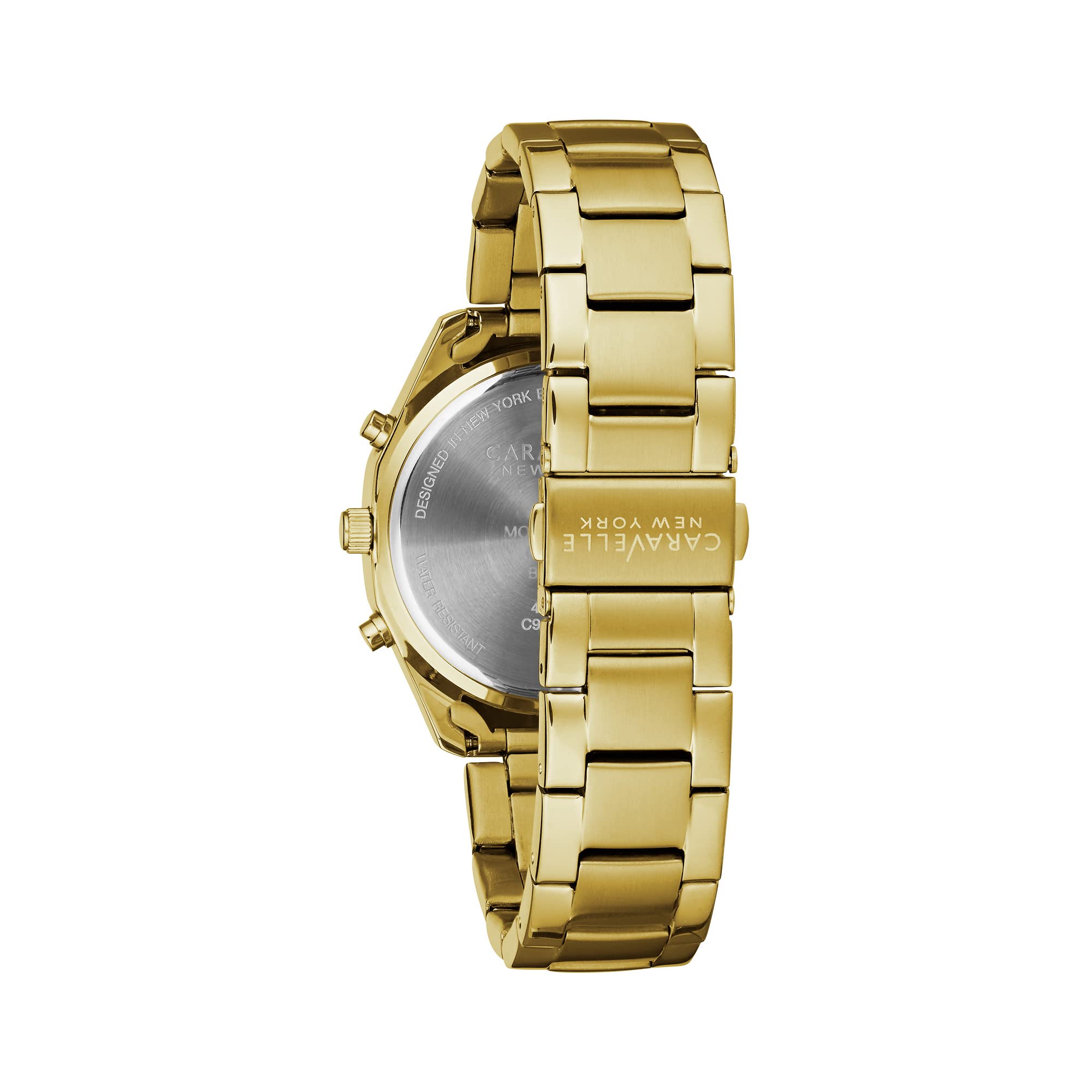 Caravelle by Bulova Sport Chronograph Ladies Watch, Stainless Steel , Gold-Tone (Model: 44L213)