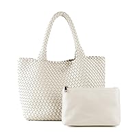 Women's PU Hand woven Handbag Shoulder Bag Fashion Belt Wallet Suitable for Work Shopping Travel Daily
