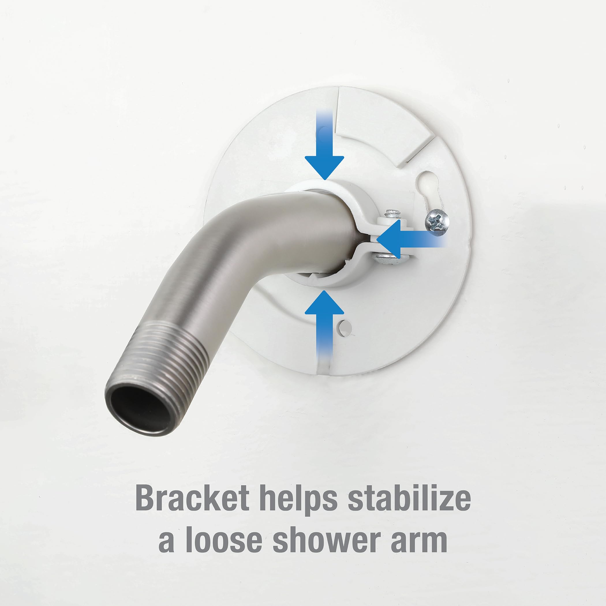 Danco 12006 Shower Arm Stabilizer Bracket and Flange Cover, Brushed Nickel