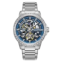 BONEST Gatti Mens Automatic Watches 42mm Luxury Mechanical Wristwatch 5ATM Sapphire Mirror Luminous Skeleton Dial