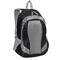 Everest Luggage Stylish Lightweight Backpack, Black/Gray, Large