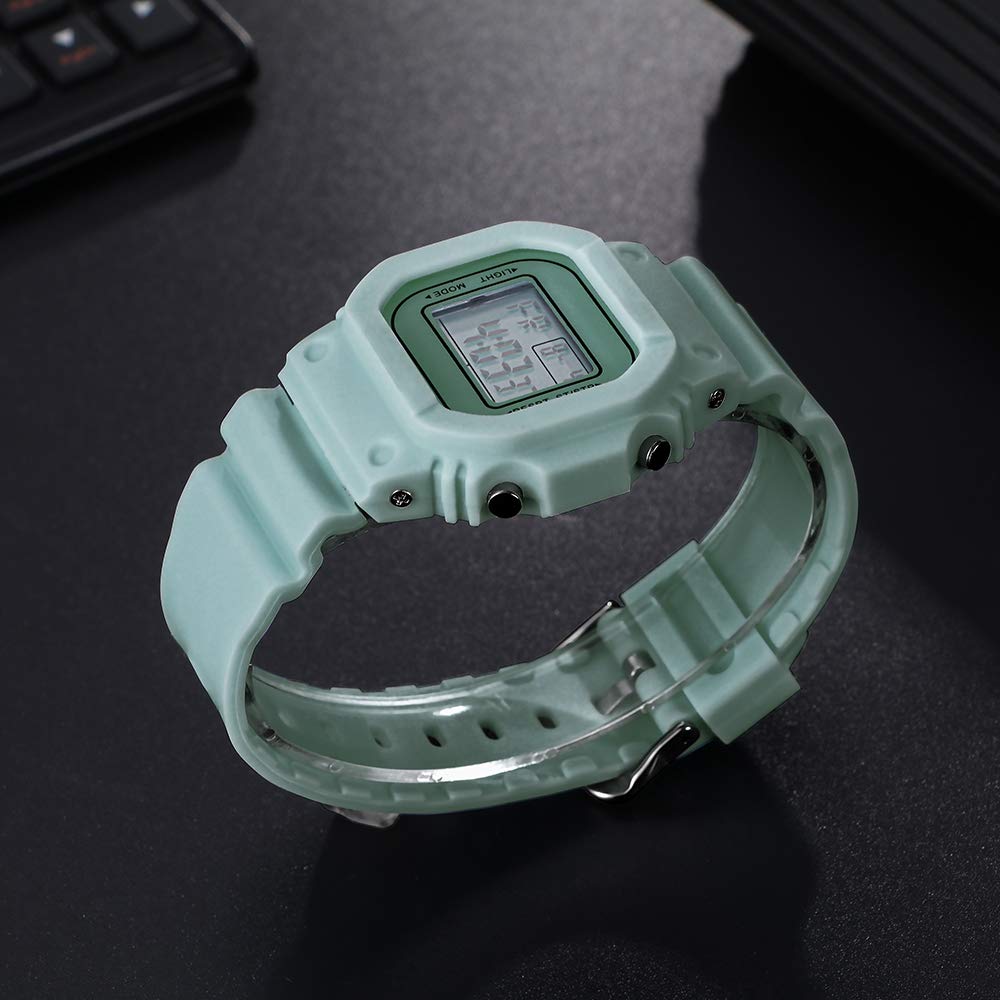 Digital Watch for Men and Women Waterproof Outdoor Military Sports Timer Multifunctional Wristwatch Girl Resin Strap Easy to Read Alarm Stopwatch Gift for Anniversary