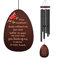 Memorial Wind Chimes for Outside,Cardinal Wind Chimes Sympathy Wind Chime for Loss of Loved One,Like Mother & Father,Cardinal Gifts & Sympathy Gift for Bereavement,Condolence,Funeral