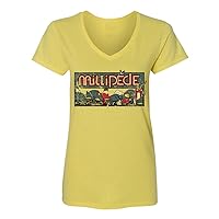 New Graphic Shirt 80's Gamer Arcade Game Novelty Tee Millipede Womens Vneck T-Shirt
