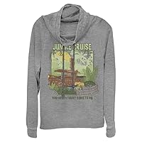 Disney Jungle Cruise Daily Tours Women's Cowl Neck Long Sleeve Knit Top