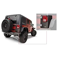 Bushwacker Trail Armor Rear Corner Covers | 2-Piece Set, Black, Textured Finish | 14010 | Fits 2007-2018 Jeep Wrangler JK Unlimited