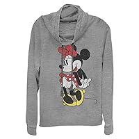 Mickey Classic Minnie Women's Cowl Neck Long Sleeve Knit Top