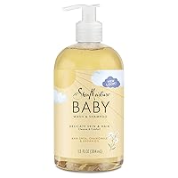 6 Pack Shea Moisture Baby Head to Toe Body Wash and Shampoo Raw Shea Camomile and Argan Oil 13 fl oz