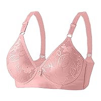 Women's Comfortable and Sexy New Women's Middle and Old Age No Steel Rim Adjustment Gathering Bra Large Sports