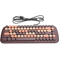 Keyboard, Gaming Mechanical Keyboard, 84 Keys Retro Gaming Keyboard for Home Office Computer with The Best Gaming Experience, for Home, Office, Game
