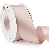 Ribbli Vanilla Double Faced Satin Ribbon,1-1/2” x Continuous 25 Yards,Use for Craft Bows Bouquet, Gift Wrapping, Wedding Decoration, Floral Arrangement