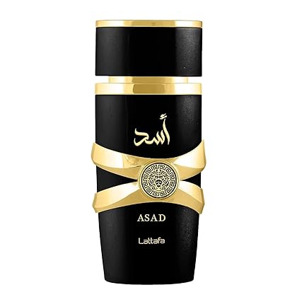 Lattafa Perfumes Asad for Unisex Eau de Parfum Spray, 3.4 Ounce