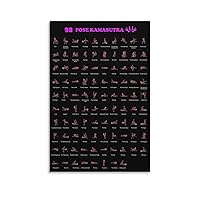 Pose Kamasutra Instruction Poster Sex Guide Workout Wall Art Completely Illustrated Sexual Life Wall Print Sexy Modern Position Poster Canvas Wall Art for Posters For Room Aesthetic And DecorCanvas P