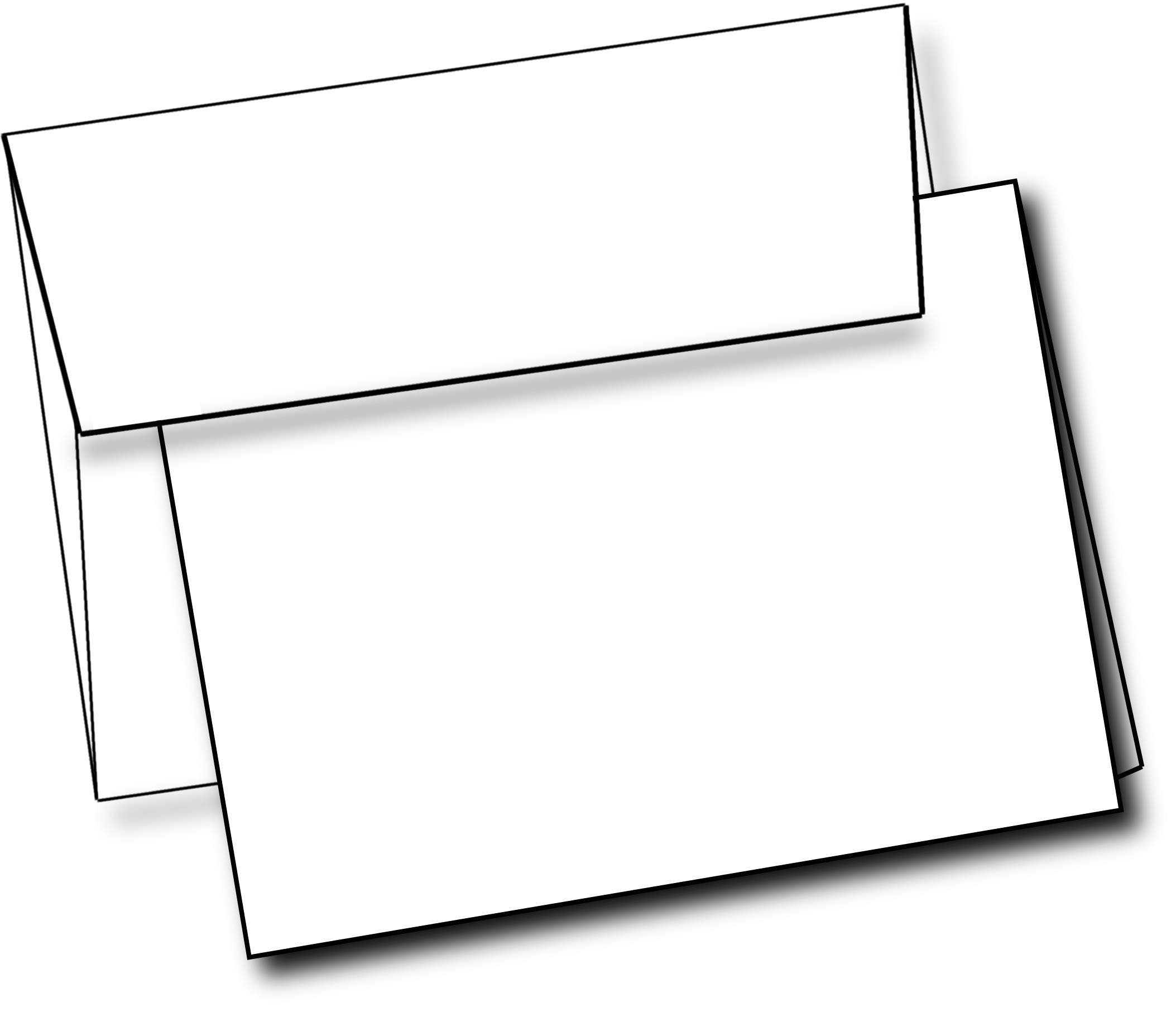 Purple Q Crafts Heavyweight White Blank Cards With White Envelopes 5