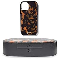 Sonix Brown Tort Case + UV+O3 Sanitizer Box, Tortoiseshell Case for iPhone 12/12Pro