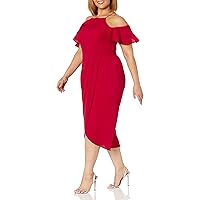 City Chic Plus Size Dress Love Siren FF in Siren RED, Size 16