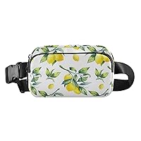 Lemon Belt Bag for Women Men Water Proof Waist Bags with Adjustable Shoulder Tear Resistant Fashion Waist Packs for Cycling