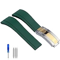 Rubber Watch Strap For Rolex Tudor Wristband Black Blue Green Waterproof Silicon Watches Band Bracelet 20mm 21mm