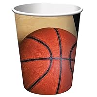 Creative Converting Sports Fanatic Basketball Hot/Cold Cup, 9 oz, Multicolor