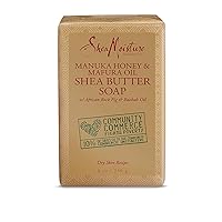 SheaMoisture Shea Butter Soap Manuka Honey And Mafura Oil Bar Soap for Dry Skin Body Soap Cleanser With Shea Butter 8oz