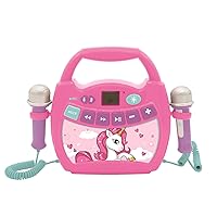 Lexibook Unicorn, My First Digital Player with mics - Bluetooth Wireless, USB, Record and Voice Changer Functions, Pink/Blue, MP300UNIZ