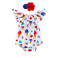 Baby Boys Clothes 12-18 Months Day Fly Sleeve Cartoon Prints Romper Bodysuits Newborn Clothes Headwear Owl Baby Clothes