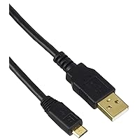 Monoprice USB Type-A to Micro Type-B 2.0 Cable - 3 Feet - Black (3-Pack) 5-Pin 28/24AWG, Gold Plated Connectors