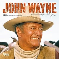 John Wayne OFFICIAL | 2024 7 x 14 Inch Monthly Mini Wall Calendar | BrownTrout | USA American Actor Celebrity Duke