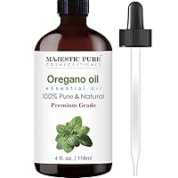 MAJESTIC PURE Oregano Essential Oil, Premium Grade, Pure and Natural Premium Quality Oil, 4 fl oz