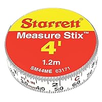 Starrett Tape Measure Stix with Adhesive Backing - Mount to Work Bench, Saw Table, Drafting Table - 1/2