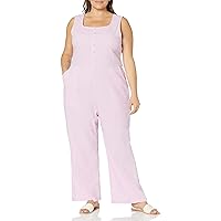 KENDALL + KYLIE womens Plus Size Open Back Jumpsuit With Back Tie