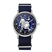 Leo Zodiac Sign Design Nylon Watch for Men and Women, Constellation Astrological Theme Wristwatch, Astrology Lover Gift