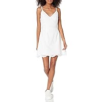 Speechless Women's Sleeveless Die Cut Fit and Flare Dress