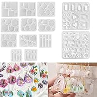 RESINWORLD Multi Piece Dangle Earrings Silicone Mold + Earrings Molds with Varieties of Shapes and Sizes