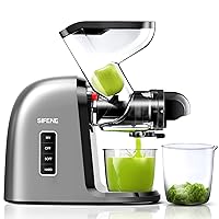 Slow Masticating Juicer Machines, SiFENE Cold Press Juicer with Anti-Clog Function, Celery Wheatgrass Juice Maker Extractor