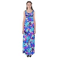 CowCow Womens Summer Tank Dress Marijuana Cannabis Leaf Plant Marihuana Leaves Party Empire Waist Maxi Dress, XS-5XL