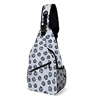 Blueberry Crossbody Sling Backpack Multipurpose Chest Bag Casual Shoulder Bag Travel Hiking Daypack