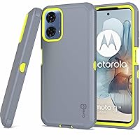 CoverON Rugged Designed for Motorola Moto G Power 5G 2024 Case, Heavy Duty Military Grade A Hybrid Etched Grip Rigid Hard Plastic Cover Fit Moto G Power 5G (2024) Phone Case - Gray/Green