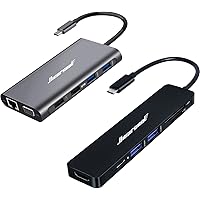 Hiearcool 11IN1 Docking Station and 7IN1 USB C Hub, USB-C Laptop Docking Station, Type C Adapter