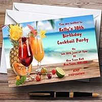 Fruity Cocktail Personalized Party Invitations