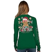 Simply Southern | Hey Dood Merry Christmas | Preppy and Stylish Women’s Kelly Relaxed-Fit Long Sleeve T-Shirt
