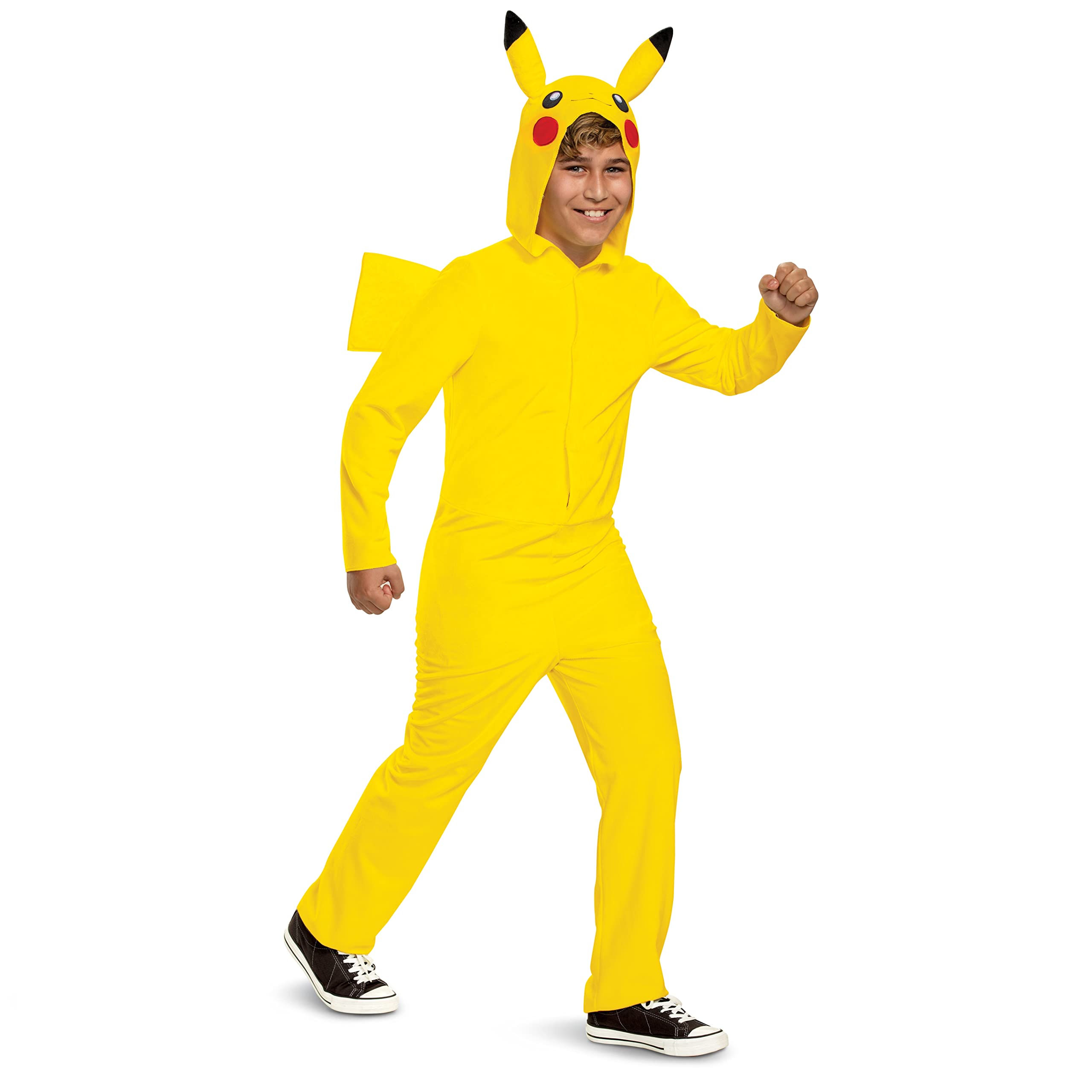 Pikachu Costume for Kids, Official Pokemon Costume Hooded Jumpsuit