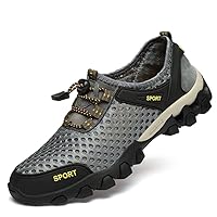 Summer Men's Mesh Casual Sneakers Outdoor Lightweight Soft Sole Hiking Shoes Non-slip Running Shoes Walking Trainers