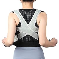 Invisible Posture Corrector Back Brace Men Women Spine Lumbar Support Therapy Corset Vest Adult Kids Humpback Correction Belt Improves Posture For Shoulder, Neck, Clavicle ( Color : Gray , Size : 3X-L