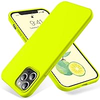 OTOFLY for iPhone 12 Pro Max Case, Military-Grade Protection, Shockproof Silicone, Anti-Fingerprint & Anti-Slip, Phone Case for iPhone 12 Pro Max, Fluorescent Yellow