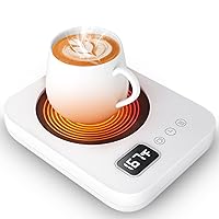 Coffee Mug Warmer Cup Warmer - Mug Warmer for Desk with 3-Temp Settings/Cup Type Selection/Timing Function/Gravity Sensor Switch/Auto Shut Off, Coffee Warmer for Office & Home Coffee Gift, Tea, Water